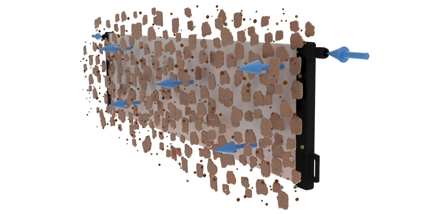 Ceramic flat sheet membrane - CERAFILTEC - Backwash single plate illustration
